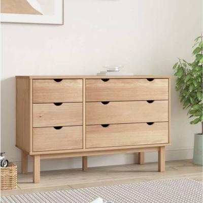 Vidaxl commode otta 111x42x73,5 cm bois de pin massif