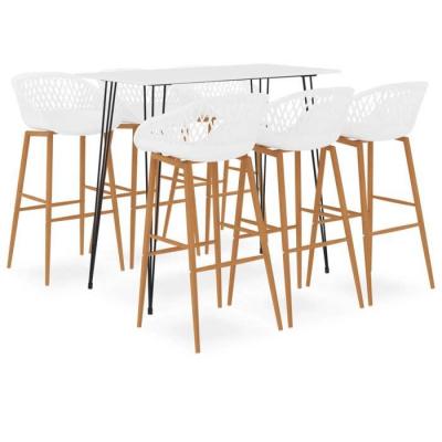 Vidaxl - Ensemble de bar 7 pcs Blanc