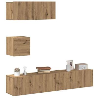 VIDAXL  - Ensemble de meuble tv mural 4 pcs ch&ecirc;ne artisanal