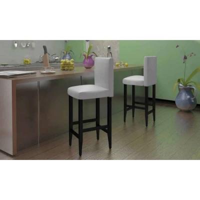 Vidaxl tabouret de bar 6 pcs cuir artificiel blanc 160720