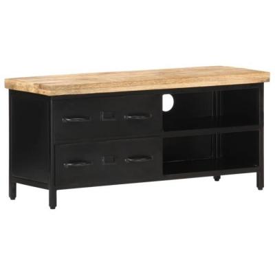 VIDAXL  meuble tv 90x30x41 cm bois de manguier brut 320662