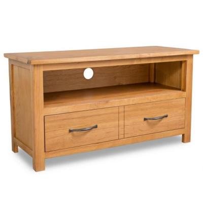VIDAXL  meuble tv 90x35x48 cm bois de ch&ecirc;ne massif 244466
