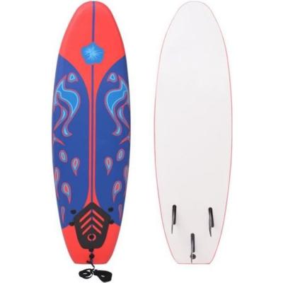 VIDAXL Planche de surf -  - Bleu et Rouge - Pour d&eacute;butants - 170 cm