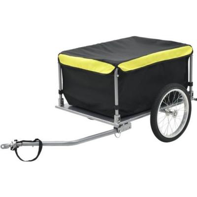 VIDAXL  remorque de bicyclette noir et jaune 65 kg 91684