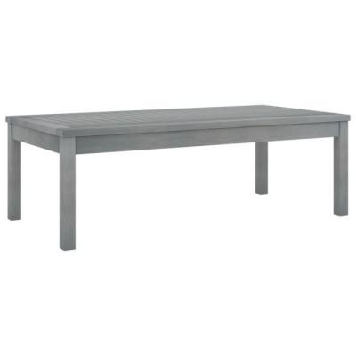 Vidaxl table basse 100x50x33 cm gris bois d'acacia solide 311828
