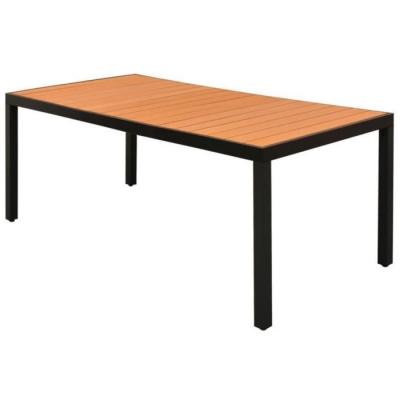VIDAXL Table de jardin Marron 185 x 90 x 74 cm Aluminium et wpc  Marron