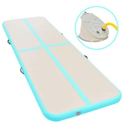 VIDAXL  tapis gonflable de gymnastique avec pompe 800x100x10cm pvc vert