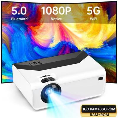 ISINBOX Vid&eacute;oprojecteur portable Native 1080P 5G Wifi - 16:9 Bluetooth Full HD Home Cin&eacute;ma