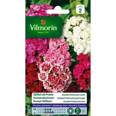 VILMORIN Sachet graines Oeillet de po&egrave;te double pationata vari&eacute;