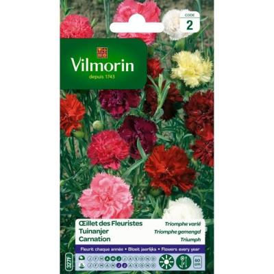 VILMORIN  - Sachet graines Oeillet des fleuristes Triomphe Vari&eacute;