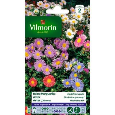 VILMORIN  - Sachet graines Reine Marguerite Madeleine vari&eacute;e