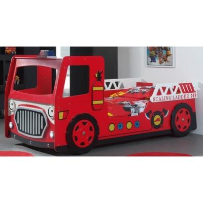 VIPACK FUN Lit enfant camion pompier rouge