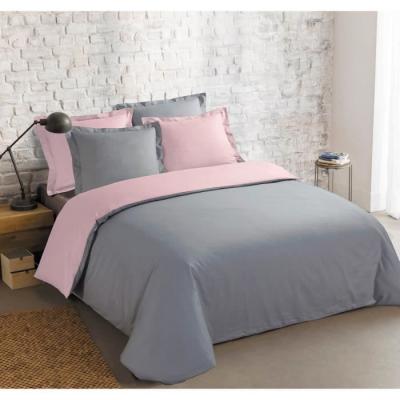  Vision - Bicolore - Housse De Couette R&eacute;versible 200x200cm Avec 2 Taies 65x65cm