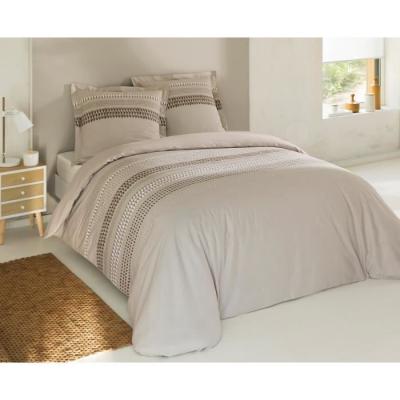 VISION  Parure de couette Anthony - 100% coton - 200 x 200 cm- Beige