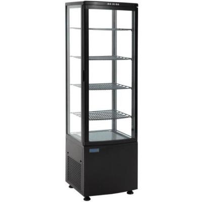 POLAR PRO Polar Vitrine R&eacute;frig&eacute;r&eacute;e avec Portes Incurv&eacute;es - Noire 235 L