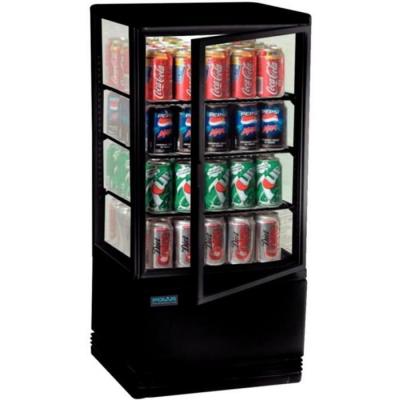 POLAR PRO Vitrine R&eacute;frig&eacute;r&eacute;e de Comptoir - 68 litres Noire - Polar 