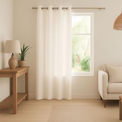 Voilage filtrage de la lumi&egrave;re, Lium beige clair l.140 x H.240 cm