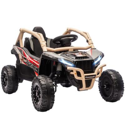 AIYAPLAY Buggy Kawasaki Teryx Krx 1000 12v 2 Moteurs 25w T&eacute;l&eacute;commande Effets Sonores Lumineux Sable