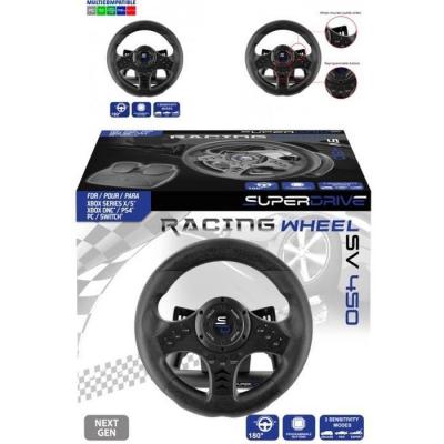 SUBSONIC Volant de jeu -  - Race Pro SV450 - Compatible Xbox, PS4, PC - P&eacute;dalier inclus - Rotation 180&deg;