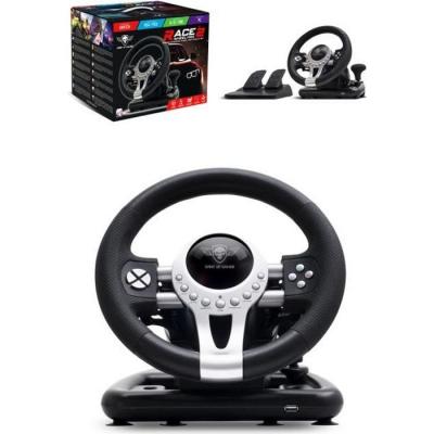SPIRIT OF GAMER Volant et p&eacute;dales de jeu Vid&eacute;o Race Pro Wheel 2 compatible Xbox S&eacute;ries XS PS4 PS3 SWITCH PC . 