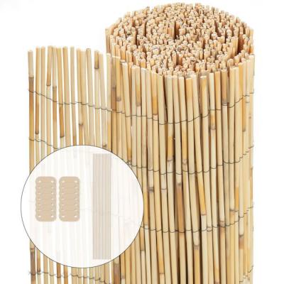 VOUNOT  Canisse en roseau naturel Brise vue avec attaches de fixation 90x600cm 