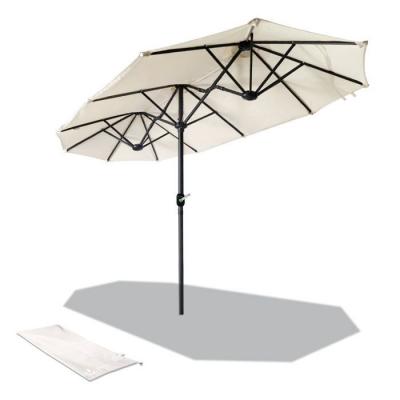 VOUNOT  parasol jardin double aluminium 150 x 300 cm beige
