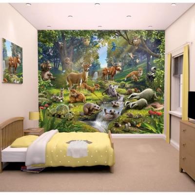 Walltastic 43060 Animaux de la For&ecirc;t Papier Peint Multicolore 245 x 300 cm