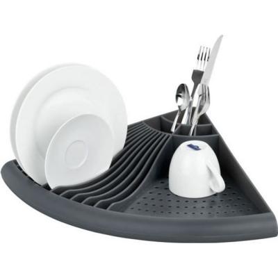 WENKO Egouttoir d'angle  tara en plastique gris