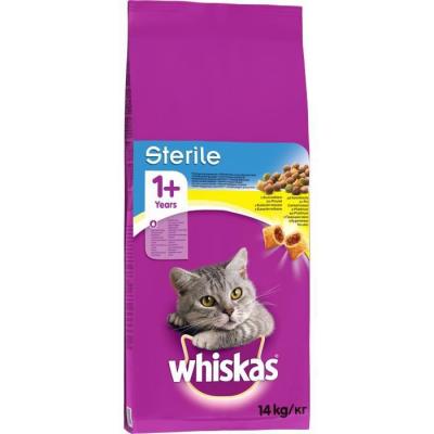 WHISKAS  Sterile Dry Food Adult Chicken 14kg Cat Food Multicolore 14kg
