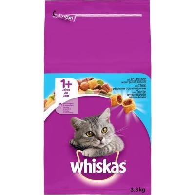 WHISKAS  Adult 1+ au thon pour chat 2 x 3,8 kg