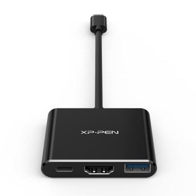 XP PEN Adaptateur XP-PEN ACW01 USB-C vers USB 3.0, HDMI 4K, PD, pour Connection Tablette Graphique avec Ecran, T&eacute;l&eacute;vision, Chargement Smartphone 