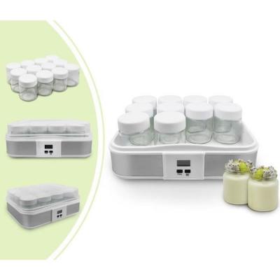  Yaourti&egrave;re - LEOGREEN - 12 Pots - 021 L par pot - 215 W - Minuteur 0-15h
