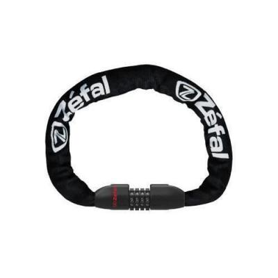 ZEFAL Antivol velo chaine a combinaison  m12 code diam 8mm l0 80m noir