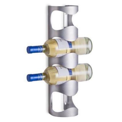 Zeller 27365 Porte-bouteilles mural en acier inoxydable 11,5 x 9,8 x 45 cm