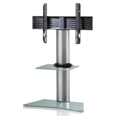VCM  Support TV, Stand Zental Verre Mat avec &Eacute;tag&egrave;re Verre givr&eacute;