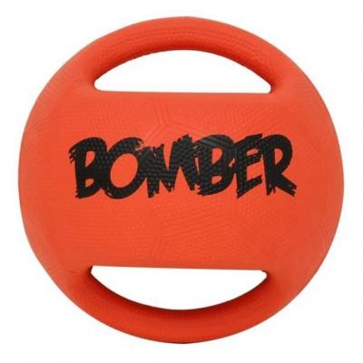 HAGEN ZEUS Balle en caoutchouc Bomber 11,4 cm - Orange et noir - Pour chien