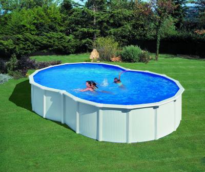 GRE Kit piscine hors sol en huit avec renforts en u 710 x 475 x 120 cm 