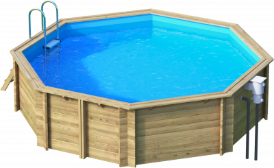 BWT  Piscine bois TULUM Premium 414 et 505-Diam&egrave;tre 505 cm