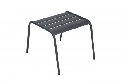 FERMOB Table basse ou repose pied en m&eacute;tal Monceau Carbone - 