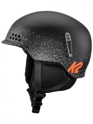 K2 Casque  Illusion noir gris orange enfant - S