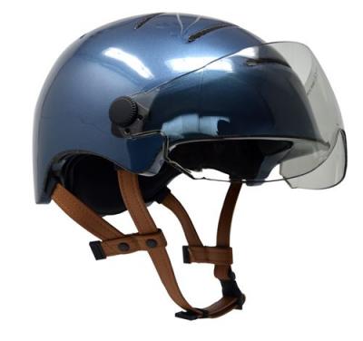 KASK Casque de v&eacute;lo urbain avec visi&egrave;re  4 a&eacute;rations Taille L Bleu
