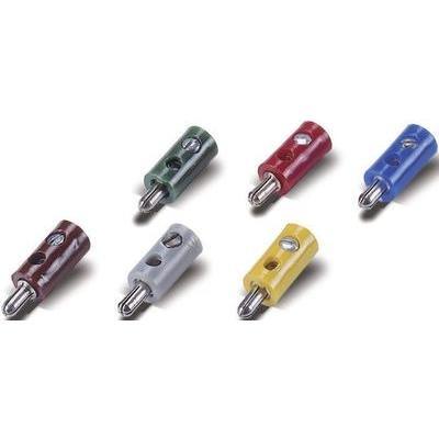 INCONNU Fiche m&acirc;le 2.6 mm avec trou transversal 08895 rouge 10 pc(s)