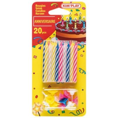 KIM PLAY Cofalu Kimplay 20 Bougies Multicolores