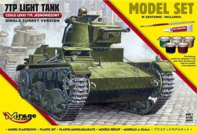  Maquette MIRAGE HOBBY Tourelle simple de char l&eacute;ger 7TP (mod&egrave;le- 1/35