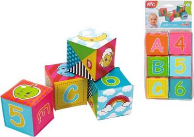  Abc Cubes Souples Empilables Multicolors - Abc Multicolore