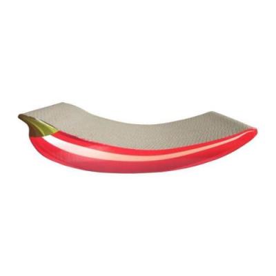 AIME  griffoir carton - planche a gatter 100% recycl&eacute;, en forme de piment - 40 x 22 x 9 cm - pour chat 