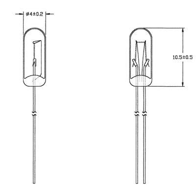  Ampoule sp&eacute;ciale 21616500 clair Culot: T1 1/4 WT 16 V 50 mA 1 set