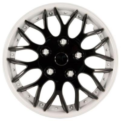 AUTOSTYLE  enjoliveurs Missouri 15 pouces ABS noir / blanc lot de 4