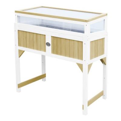 AXI Table de jardinage interieur et exterieur Polycarbonate Bois Marron Blanc