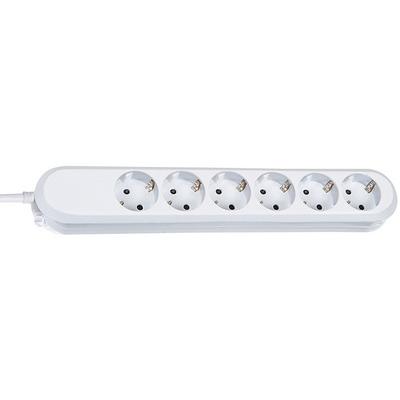 Bachmann SMART 6x Schuko H05VV-F 3G 1.50mm&sup2; 16A/3680W 5m multiprise 6 sortie(s) CA Blanc